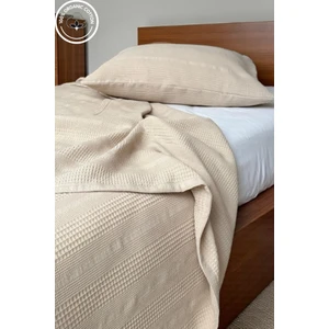 %100 Pamuk Tek Kişilik Bordürlü Pike Takımı (1ADET Pike 1ADET Yastık Kılıfı), Terletmeyen, Şık Tasarım