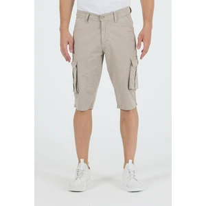 Erkek Kargo Cepli Diz Altı Uzun Şort Renk Bermuda Kapri