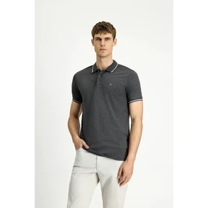 Polo Yaka Slim Fit Dar Kesim Nakışlı Süprem Pamuklu Tişört