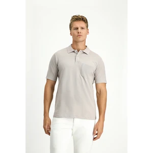 Cepli Polo Yaka Regular Fit Nakışlı Pamuk Tişört