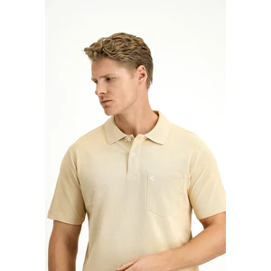 Cepli Polo Yaka Regular Fit Nakışlı Pamuk Tişört