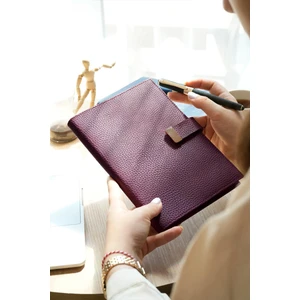 Victoria's Journals Executive Vegan Deri Defter. A5. 100 Gr. 240 Sayfa. Kenar Yaldızlı Bordo