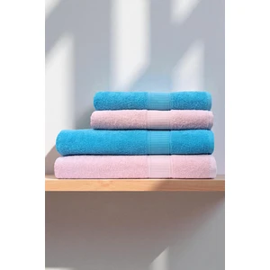 90x150 & 50x90 cm – Petek 4'lü Banyo Havlu Seti