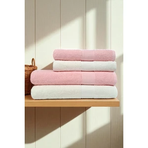 90x150 & 50x90 cm – Petek 4'lü Banyo Havlu Seti