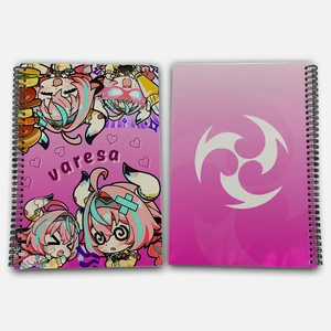 Genshin Impact Varesa Çizgili A4 Okul Defteri 72 Yaprak