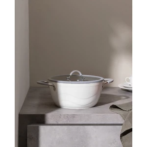 Madame Coco Albus Derin Tencere - Beyaz - 24 cm