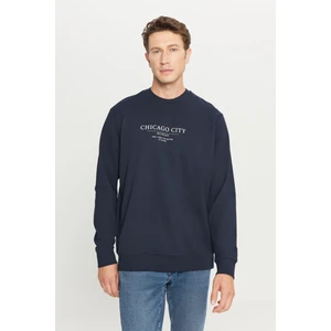 Pamuklu Standart Fit Normal Kesim Bisiklet Yaka Sweatshirt