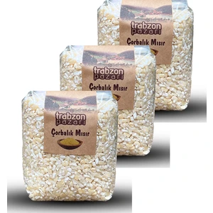 Trabzon Pazarı Ata Tohum Çorbalık Beyaz Mısır Yarması 3x1 kg