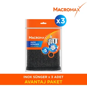 Inox Sünger Paslanmaz Çelik Temizlik Süngeri X3