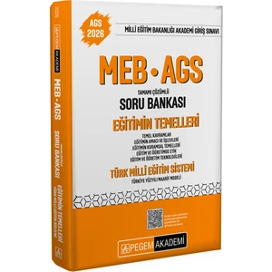 2026 MEB AGS Soru Bankası Eğitimin Temelleri Türk Milli Eğitim Si
