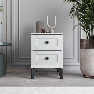 Silva&karin 2 Çekmeceli Komodin Tamamı Mdf (Beyaz)