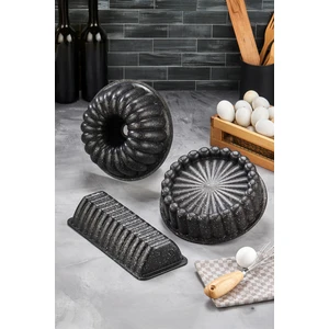 Döküm Granit 3'lü Kek Kalıbı