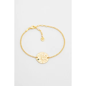 Boğa Burcu 18 Ayar Sarı Altın Kaplama 20 cm Gümüş Bileklik