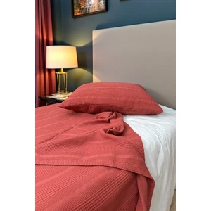 %100 Pamuk Tek Kişilik Bordürlü Pike Takımı (1ADET Pike 1ADET Yastık Kılıfı), Terletmeyen, Şık Tasarım