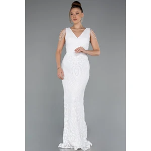 V Yaka Uzun Pullu Balık Abiye ABU3842