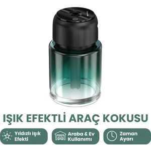 Işık Efektli Araç Kokusu Yıldız Efektli Tavan Aydınlatma Ortam ve Oda Hava Nemlendirici Aromaterapi