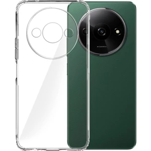 Kzy Xiaomi Redmi A3 ile Uyumlu Kapak Tıpalı Şeffaf Silikon Kılıf