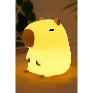 Çocuk Bebek Odası Kapibara Figür Gece Lambası LED Işıklı Sevimli Figürlü Dokunmatik Silikon Şarjlı