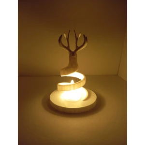 3D Tasarım Geyik Figürlü Spiral Gece Lambası – Dekoratif LED Işık