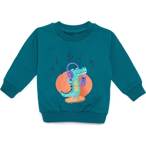 Hellobaby Müzikli Dinazor Baskılı Sweatshirt Erkek Bebek