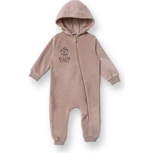 Hellobaby Erkek Bebek Polar Patiksiz Tulum Fermuarlı Uzun Kol Ribanalı Paça