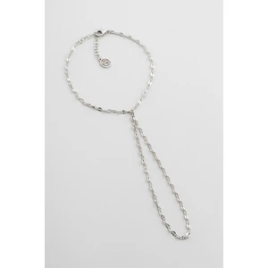 Minimalist 18 Ayar Beyaz Altın Kaplama Gümüş Şahmeran