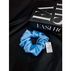 Çocuk Saten Toka - Mavi Inci – Tekli Lüks Lastik Model Scrunchie