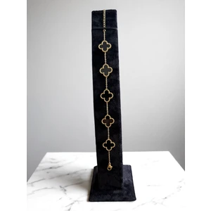 Sarı Siyah 5 Yapraklı Yonca Çelik Bileklik CNS100-1