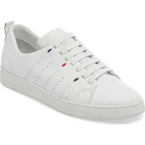 Beyaz Hakiki Deri Erkek Sneaker - E24I1AY56635-A26