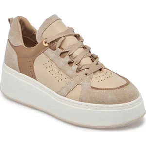 Vizon Hakiki Deri Kadın Sneaker - K24I1AY67133-A02
