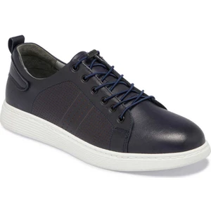 Lacivert Hakiki Deri Erkek Sneaker - E24I1AY56608-A31