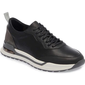 Siyah Hakiki Deri Erkek Sneaker - E24I1AY56619-A23