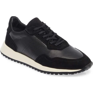 Siyah Hakiki Deri Erkek Sneaker - E24I1AY56666-W19