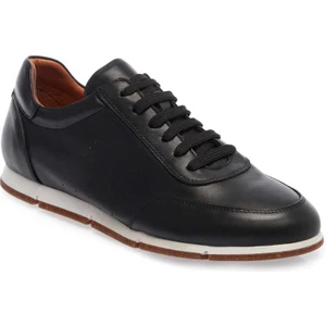 Siyah Hakiki Deri Erkek Sneaker - E24I1AY56684-A23