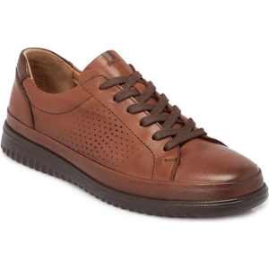 Kahve Hakiki Deri Erkek Sneaker - E24I1AY56696-G36