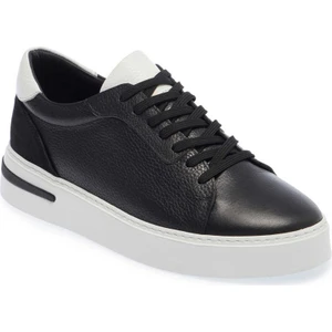 Siyah Hakiki Deri Erkek Sneaker - E24I1AY56699-A23