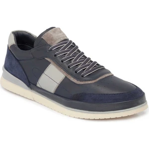 Lacivert Hakiki Deri Erkek Sneaker - E24I1AY56689-A31