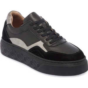 Siyah Hakiki Deri Kadın Sneaker - K24I1AY67300-A23