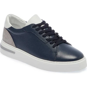 Lacivert Hakiki Deri Erkek Sneaker - E24I1AY56699-A31
