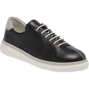 Siyah Hakiki Deri Erkek Sneaker - E24I1AY56812-A23