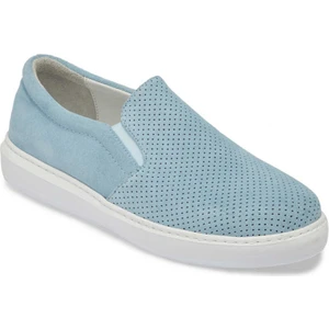 Mavi Hakiki Süet Deri Kadın Loafer - K24I1AY67368-S2U