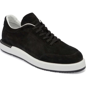 Siyah Hakiki Süet Deri Erkek Sneaker - E24I1AY56857-A01