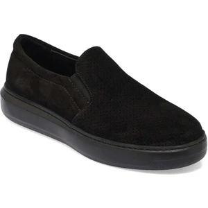Siyah Hakiki Süet Deri Kadın Loafer - K24I1AY67368-A01