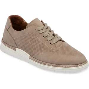 Gri Hakiki Nubuk Deri Erkek Sneaker - E24I1AY56855-A40