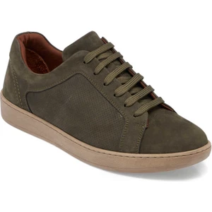 Yeşil Hakiki Nubuk Deri Erkek Sneaker - E24I1AY56825-G98