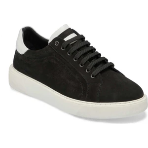 Siyah Hakiki Deri Erkek Sneaker - E24I1AY56844-A23