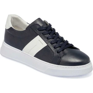 Lacivert Hakiki Deri Erkek Sneaker - E24I1AY56840-A31