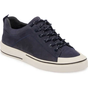 Lacivert Hakiki Deri Erkek Sneaker - E24I1AY56827-A31