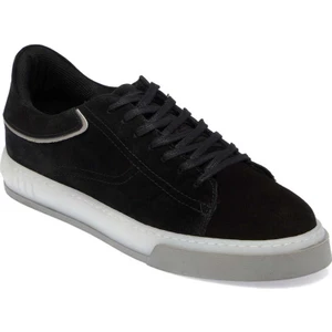Siyah Hakiki Süet Deri Erkek Sneaker - E24I1AY56848-A01