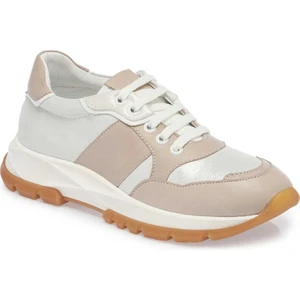 Bej Hakiki Deri Kadın Sneaker - K24I1AY67494-A25